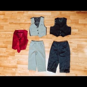 Lot of 2T Boy’s Formal Wear Vests Tie Pants Slacks